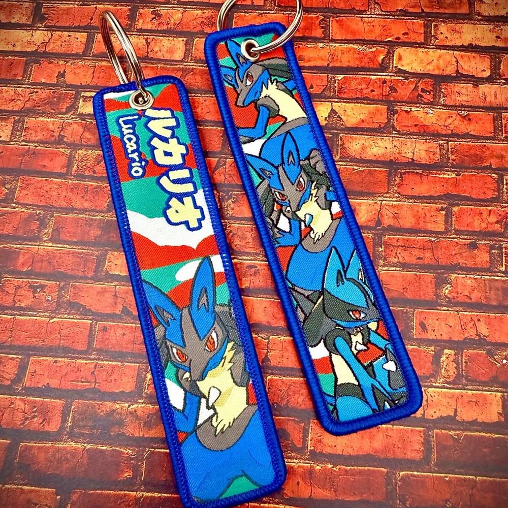 1 Piece Double Sided 5 Inch Pokemon Lucario Keychain